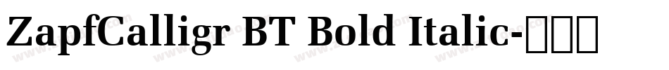 ZapfCalligr BT Bold Italic字体转换